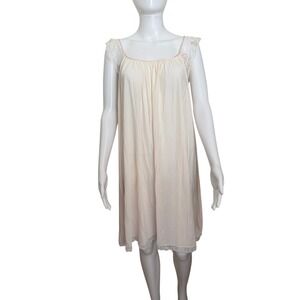 Lucie Ann Vintage Nylon Swing Nightgown Chemise Baby Doll Peach Pink Small